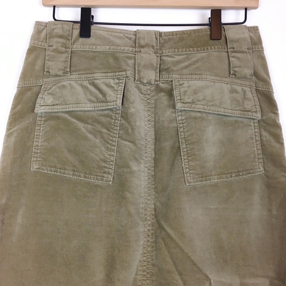 SUNDANCE Maxi Skirt Velvet Velour Long Modest Boho Prairie Lagenlook Tan Size 6 - Picture 5 of 9